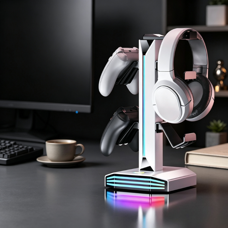 Gaming Console Headset - MZ8006 RGB Headphone Controller Stand 2