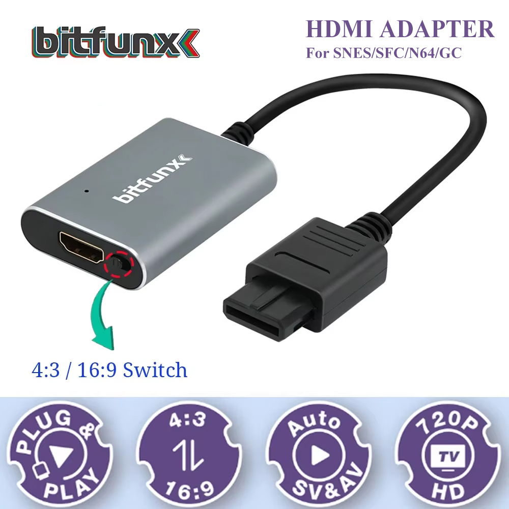 Bitfunx 720P Svideo / AV To HD - огляд і ціна Gaming Console All In One