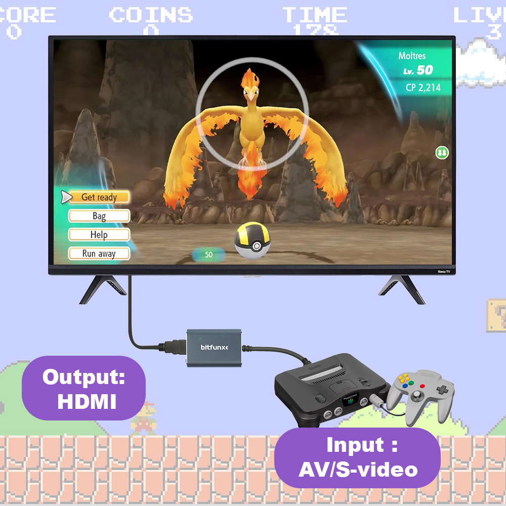 Bitfunx 720P Svideo / AV To HD - огляд і ціна Gaming Console All In One