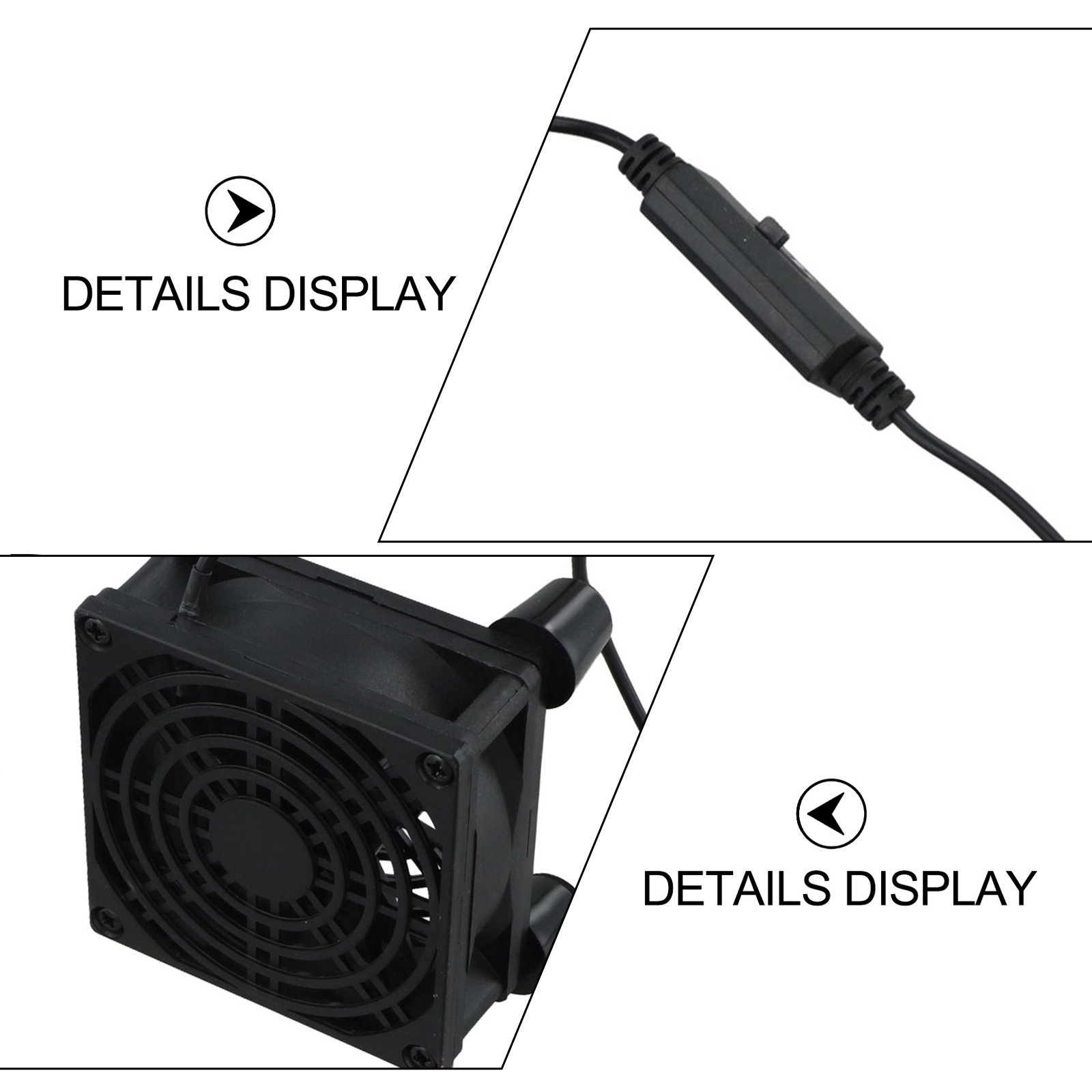 80mm 5V USB Cooling Fan Quiet  - огляд і ціна Gaming Console Cabinet