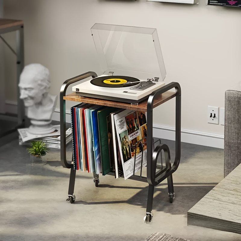 Metal Record Player Stand with - огляд і ціна Gaming Console Cabinet
