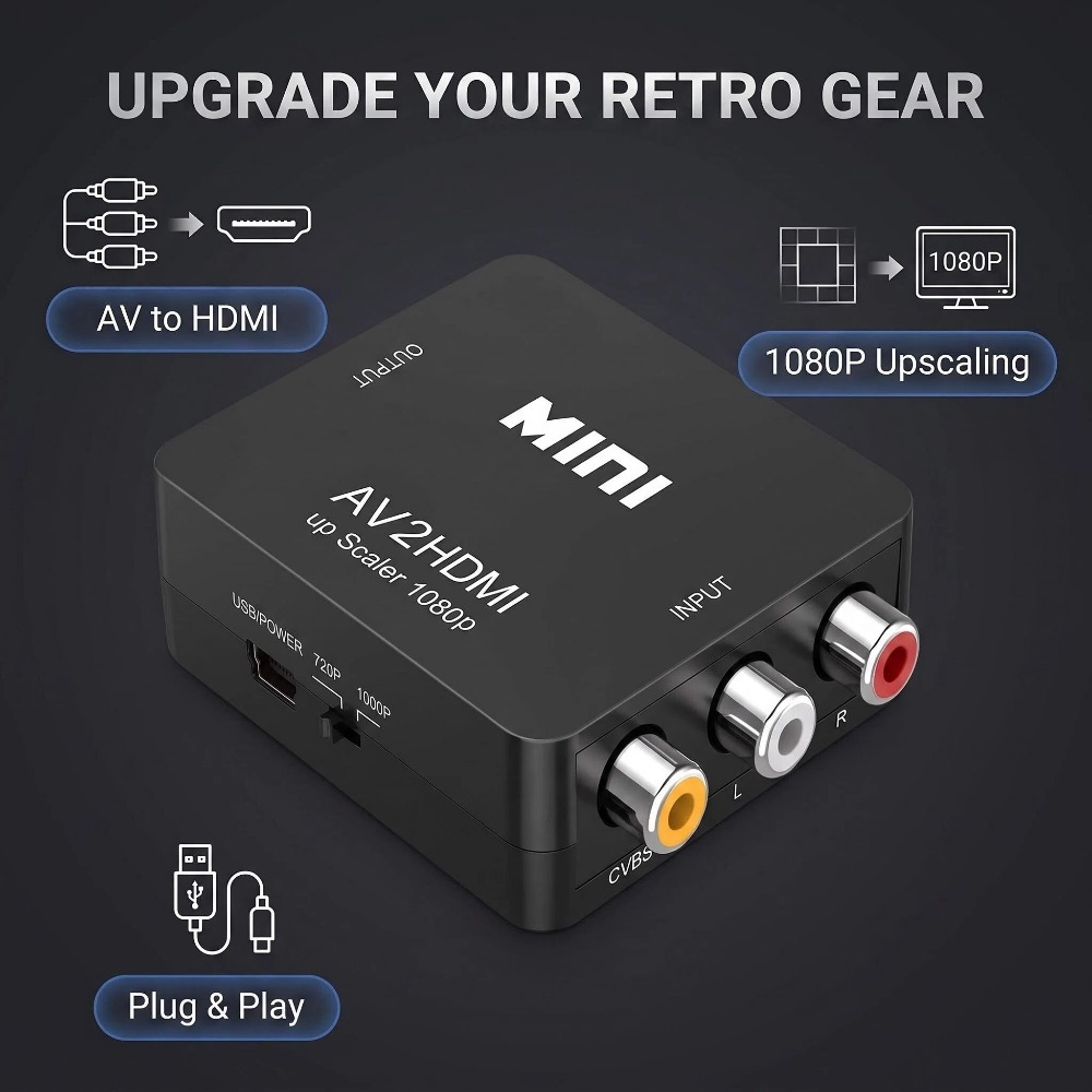 1080P AV To HDMI Converter RCA - огляд і ціна Gaming Console All In One