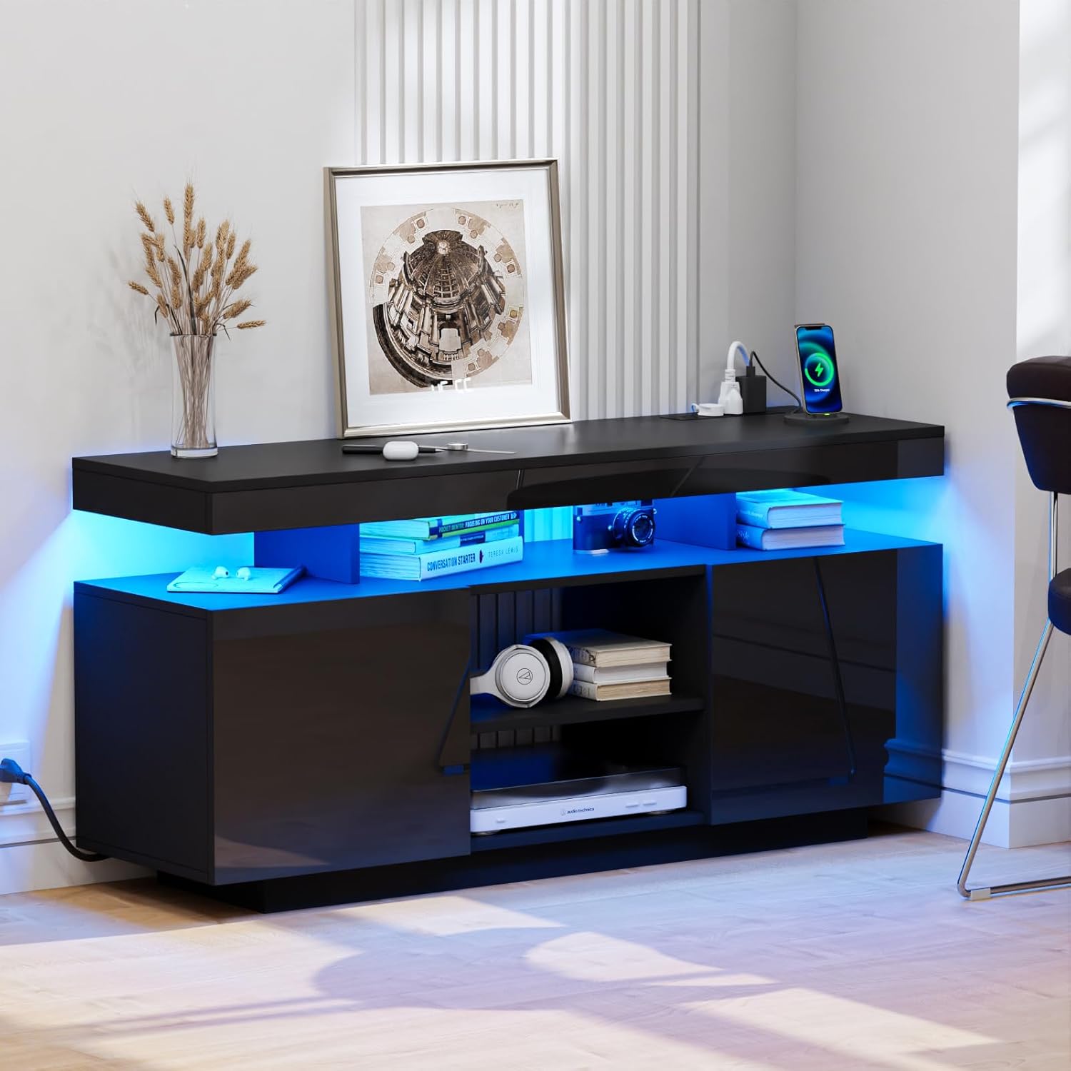 #Modern TV Stand inch with Pow - огляд і ціна Gaming Console Cabinet