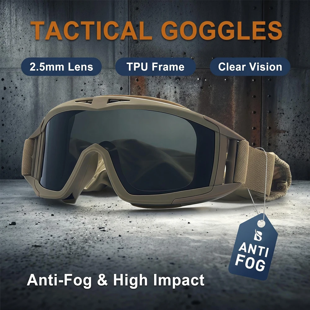 Tactical Goggles 3 Lens Impact - огляд і ціна Gaming Glasses Uv