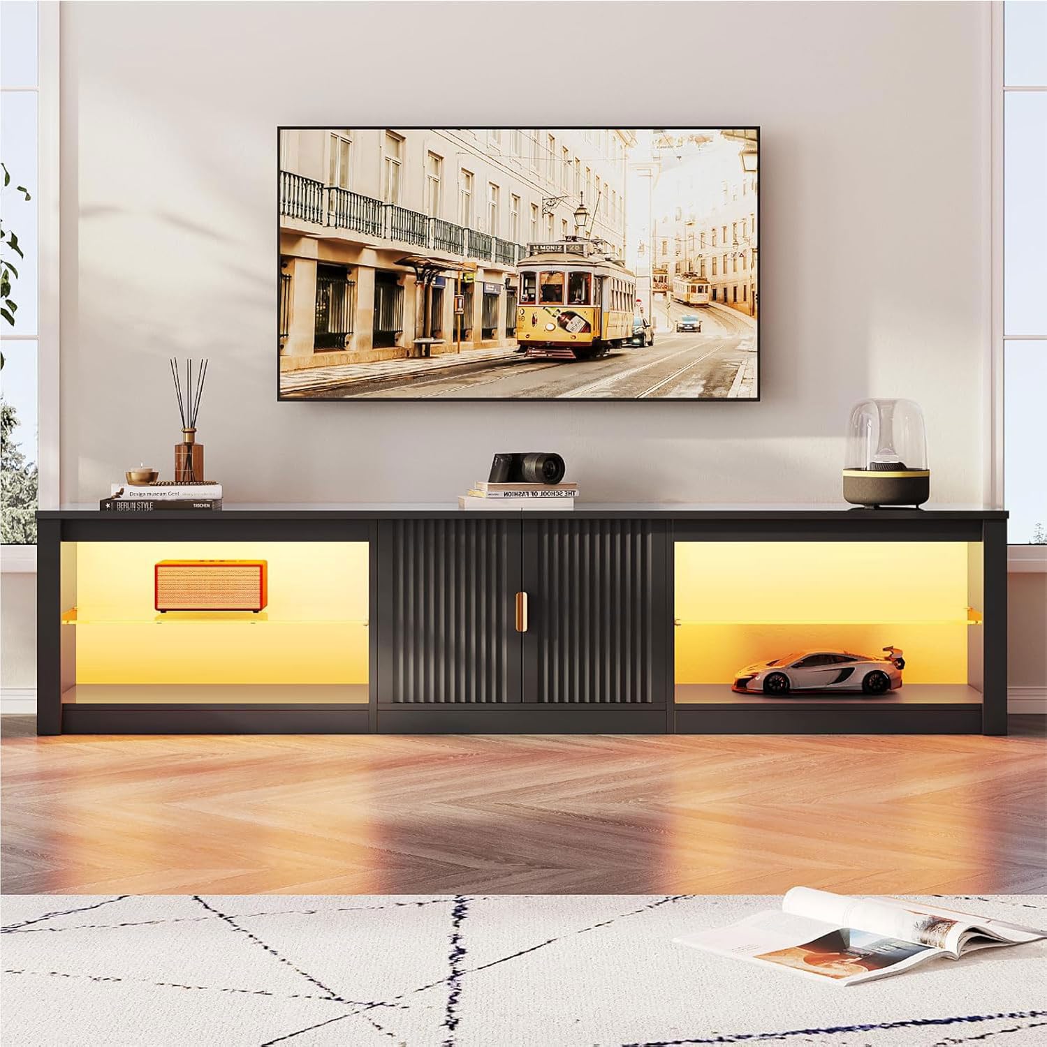 80 Inch TV Stand for 75-90 Inc - огляд і ціна Gaming Console Cabinet