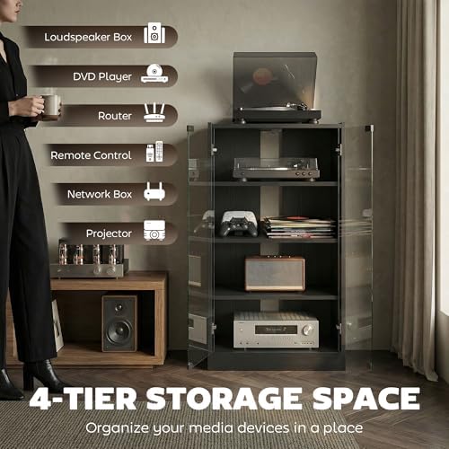 Media Cabinet, 4-Tier Stereo C - огляд і ціна Gaming Console Cabinet