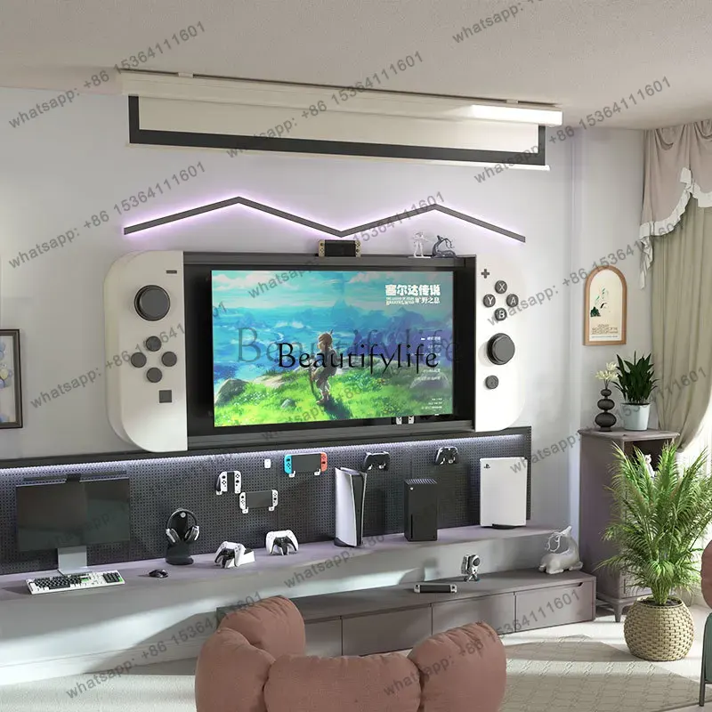 TV background wall custom e-sp - огляд і ціна Gaming Console Cabinet