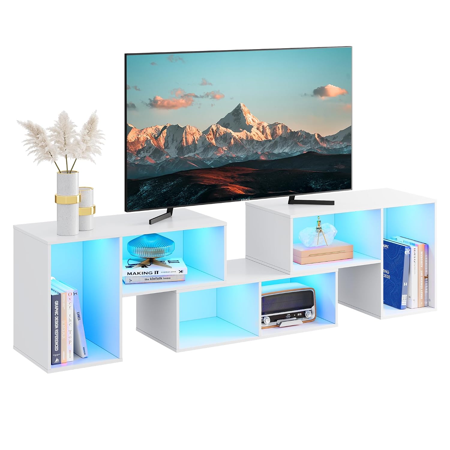 Deformable TV Stand with LED S - огляд і ціна Gaming Console Cabinet