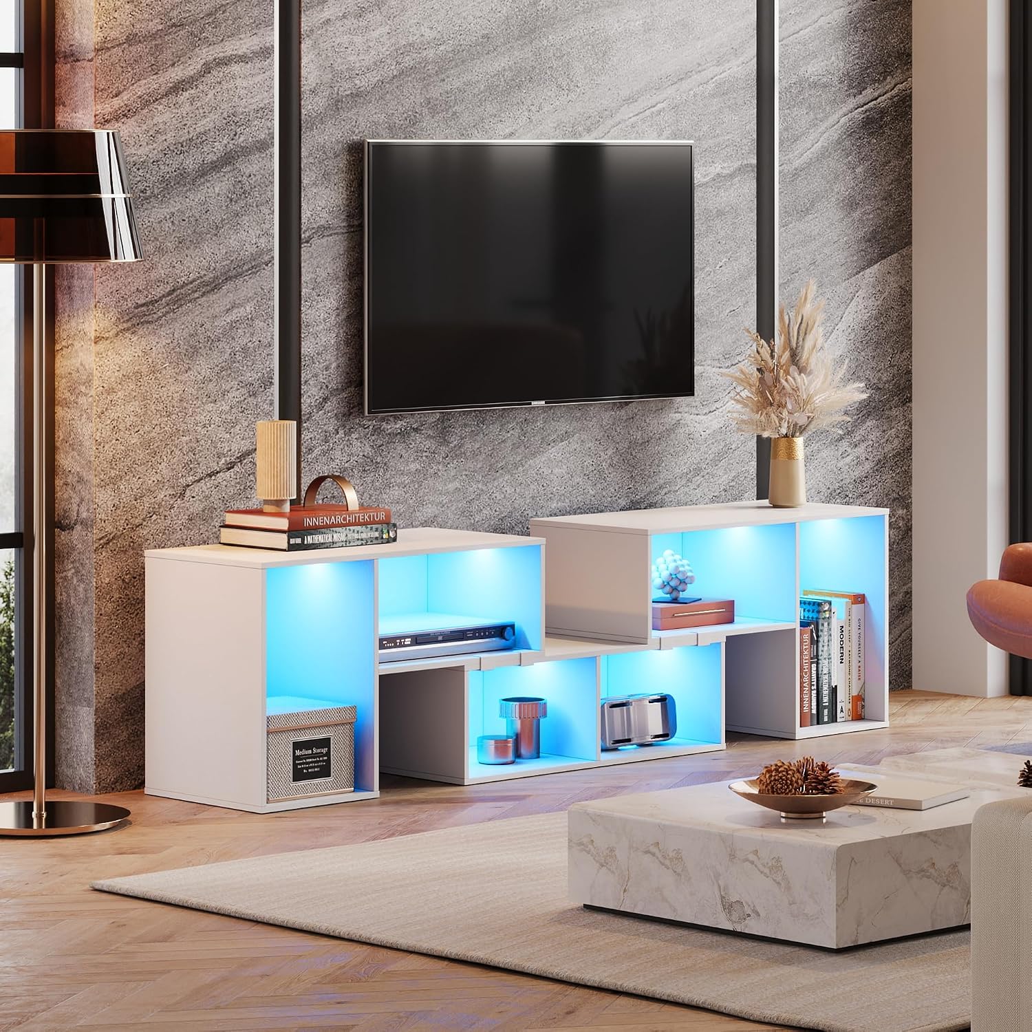 Deformable TV Stand with LED S - огляд і ціна Gaming Console Cabinet