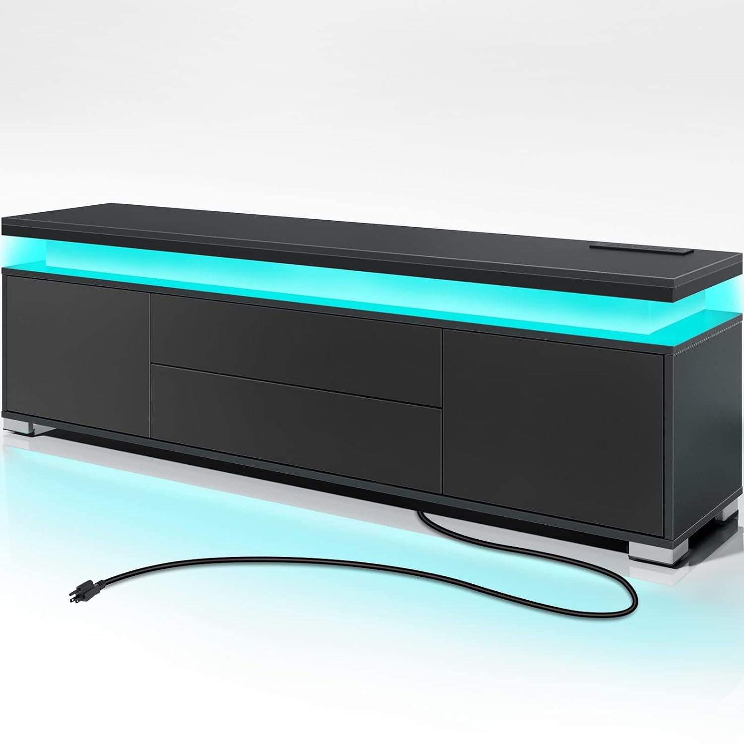 TV Stand with Power Outlet & L - огляд і ціна Gaming Console Cabinet