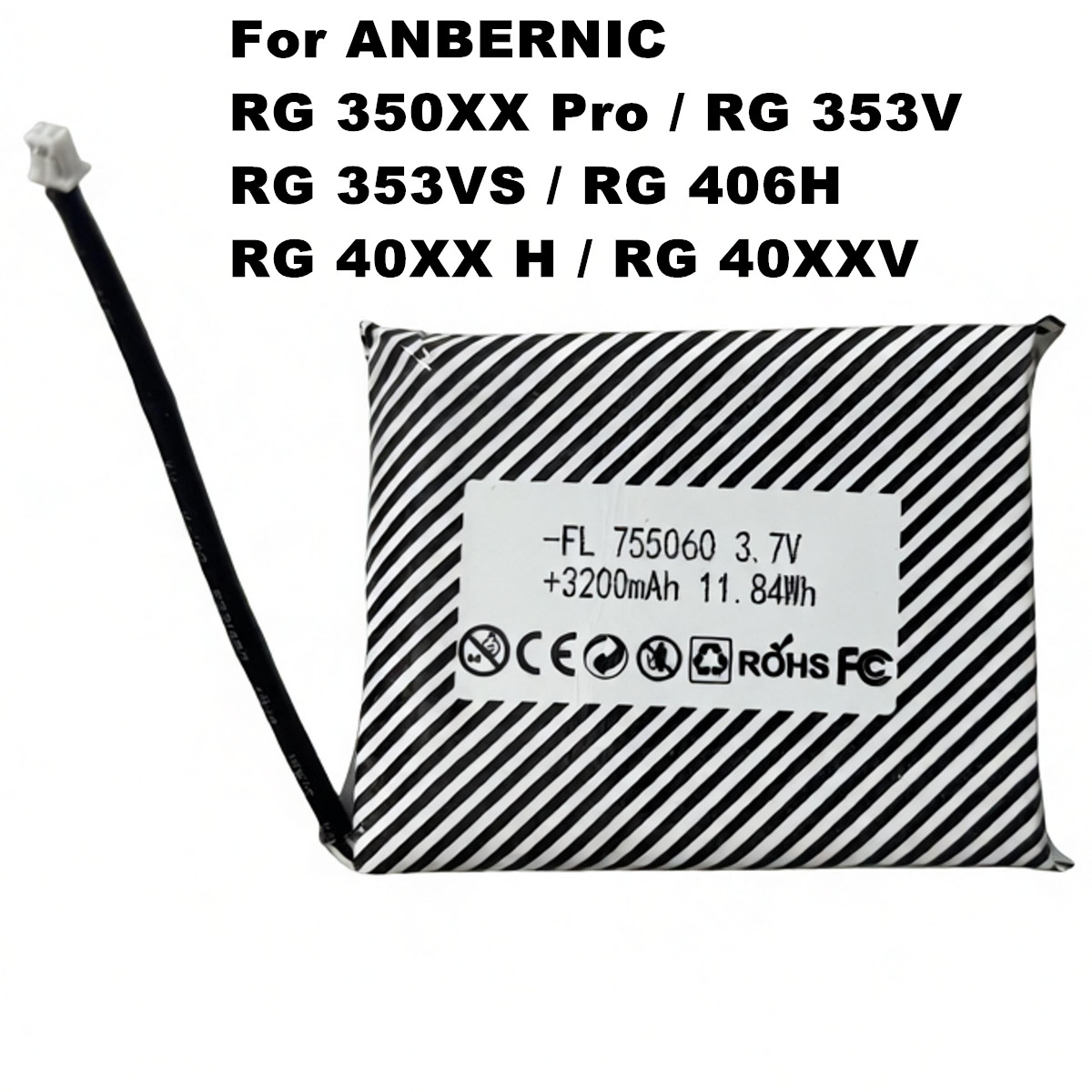 New 3.7V 3200mAh 755060 Li-Plo - огляд і ціна Gaming Console Anbernic